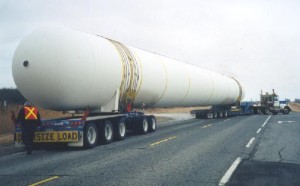 Transportation of several  propane  tanks  