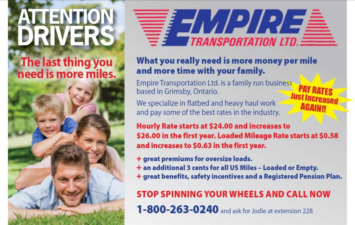 Job Opportunities Empire Transportation Ltd